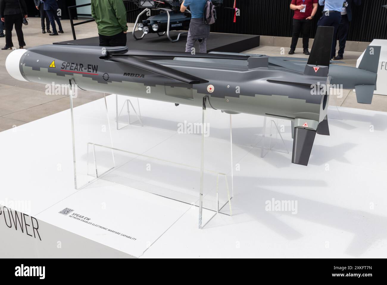 MBDA missile on display, Farnborough International Airshow 2025. Arms