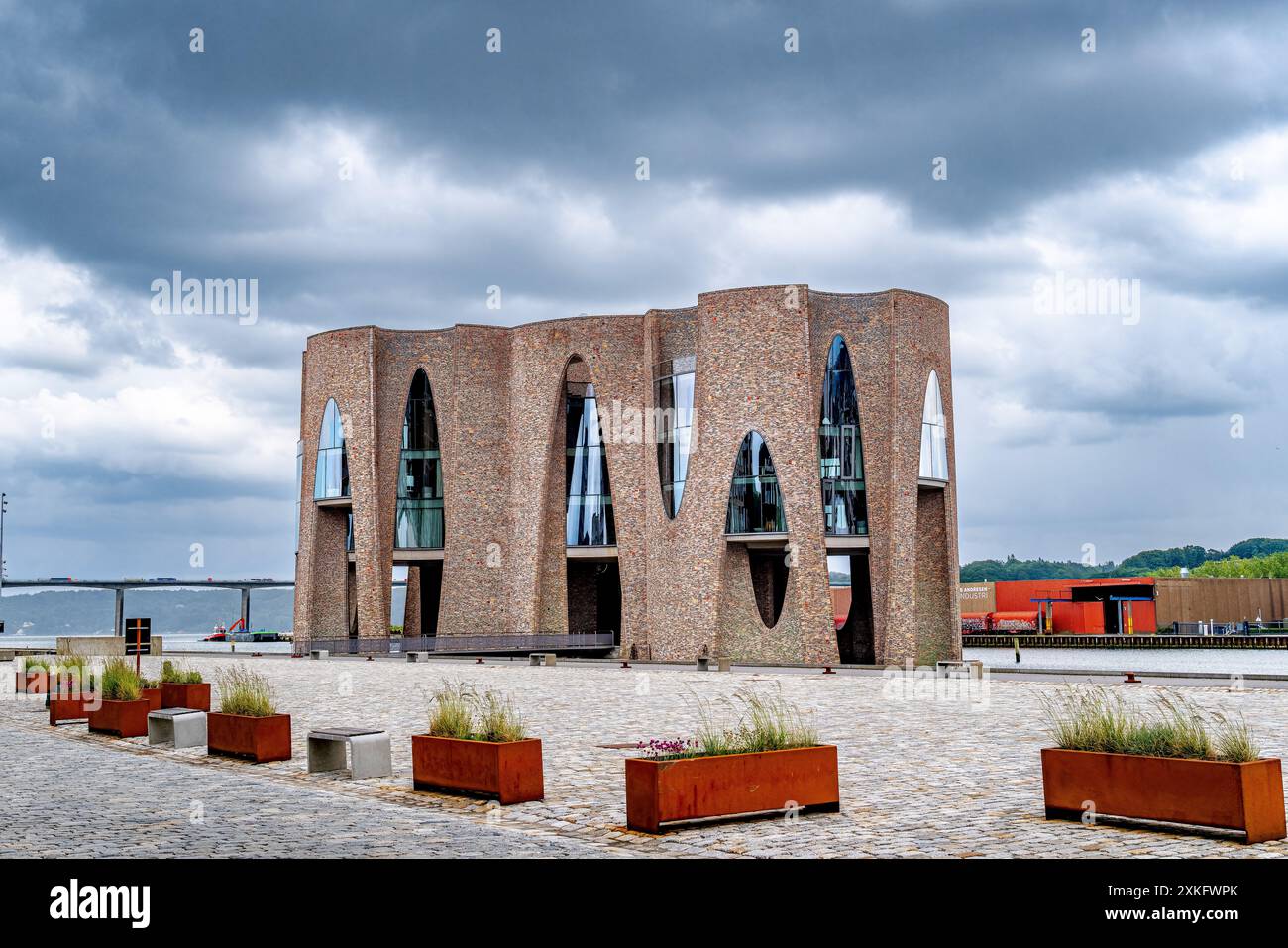 Office and restaurant building Fjordenhus at the Fjord in Vejle ...