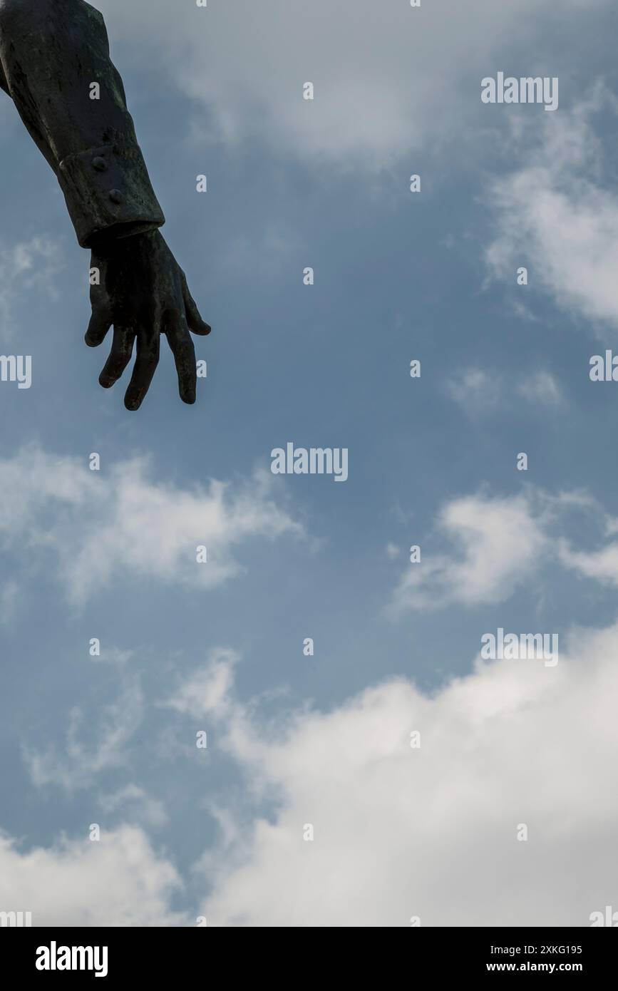 Detail of male statue, Panama City, Panama, Central America Stock Photo