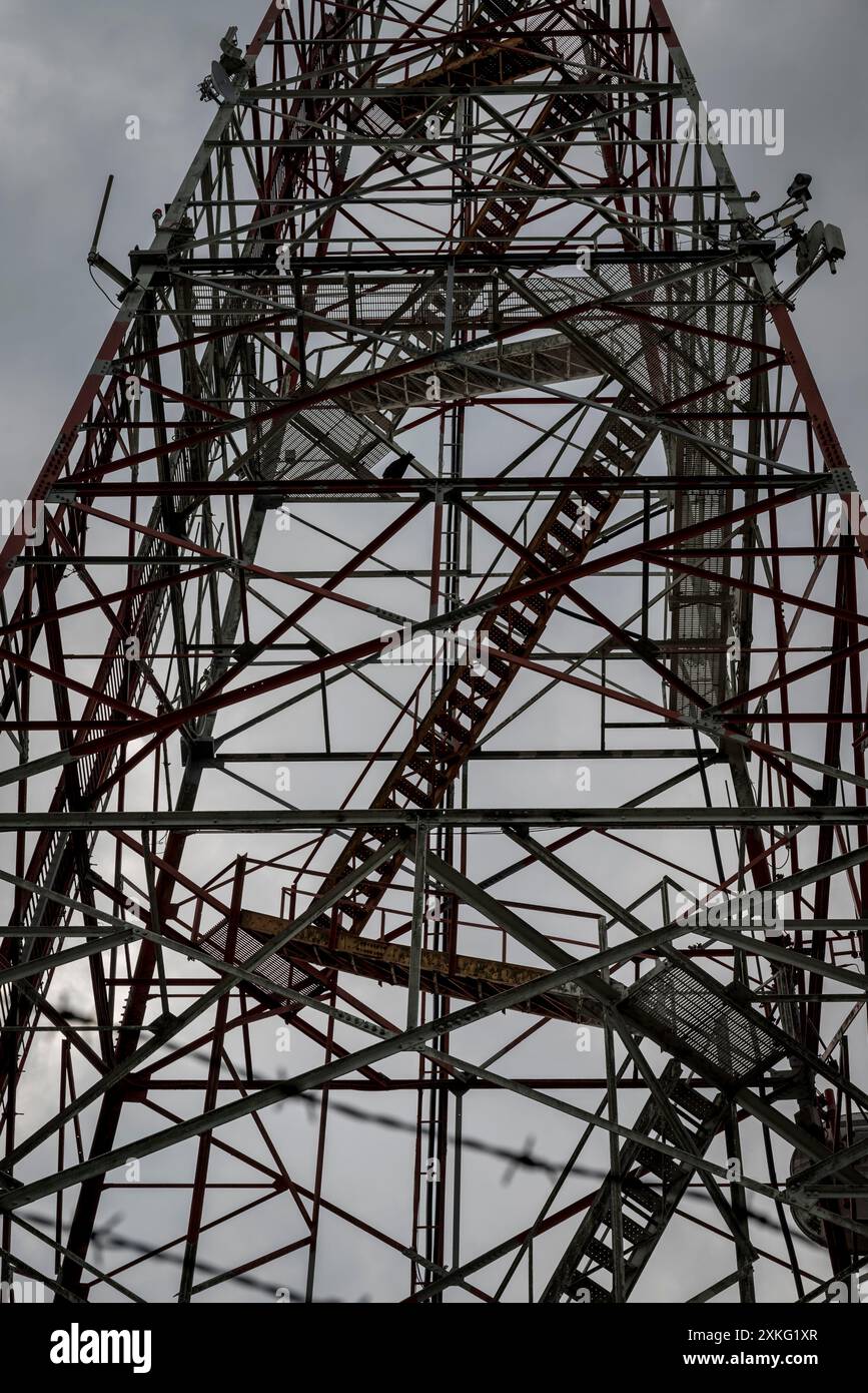 Transmission tower, Panama City, Panama, Central America Stock Photo