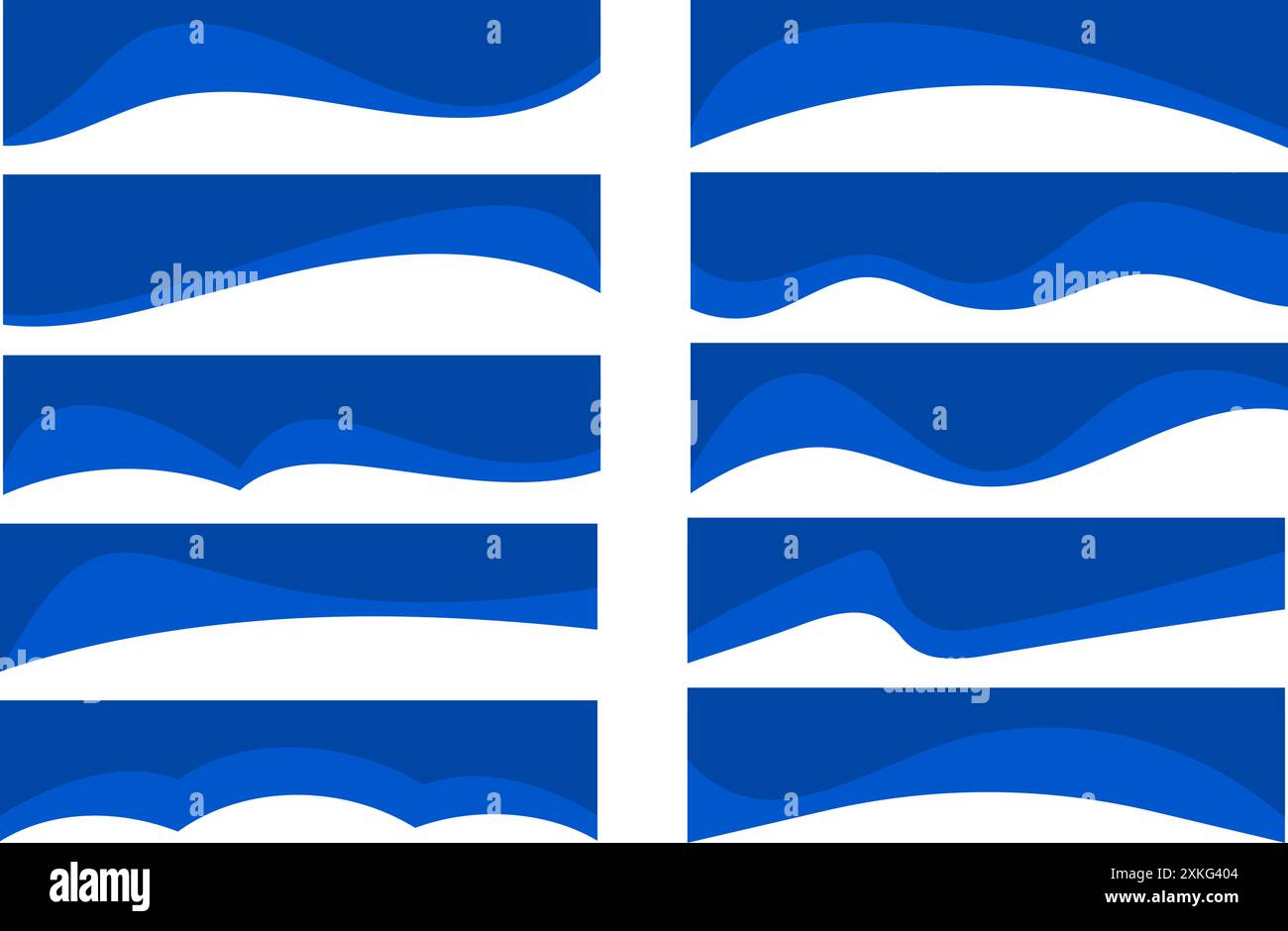 Header shape background for website design. Vector blue border for ...