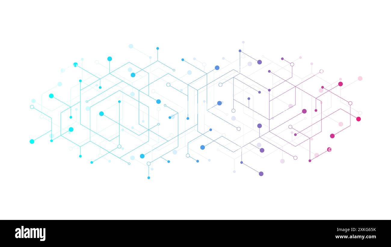 Technology abstract background with triangle and hexagon shapes. Triangular geometric texture for header, web banner, website, presentation Stock Vector