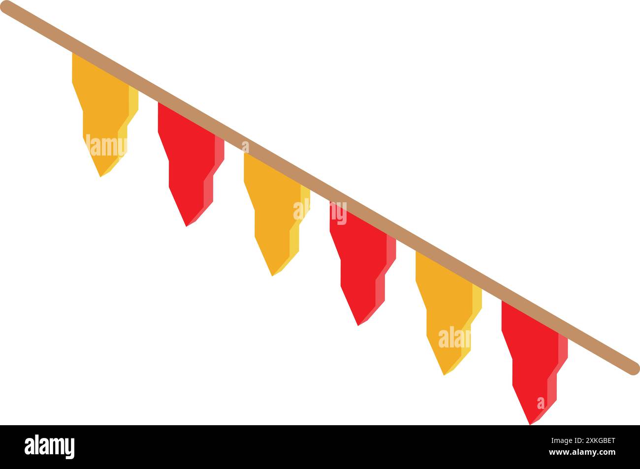 String of colorful flags is hanging on a rope hi-res stock photography ...