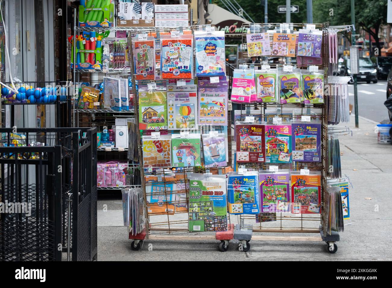 A display of children's games & books specifically for orrthodox Jewish children Stock Photo