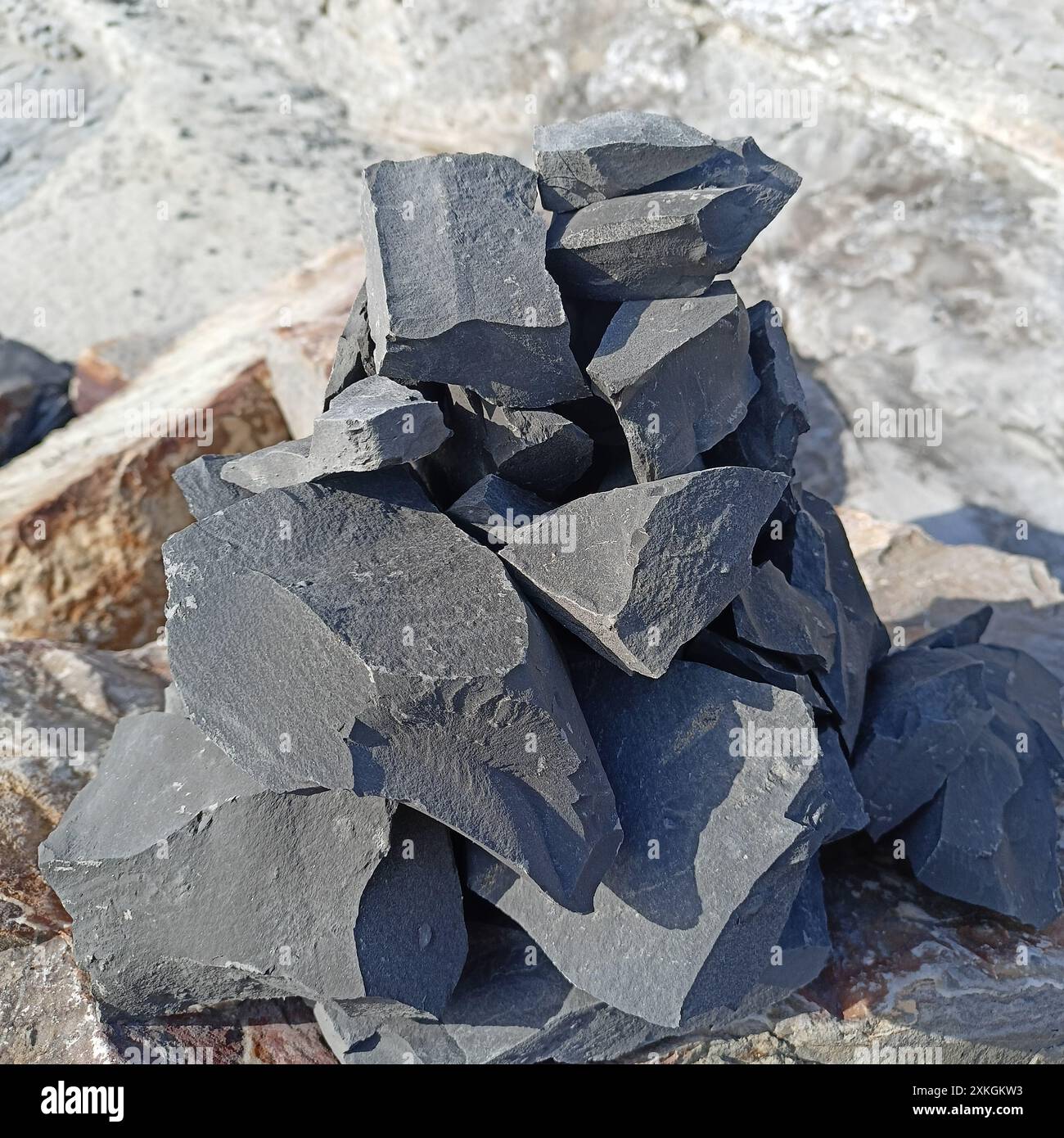 A composition of stones for making wishes and intentions in places of ...
