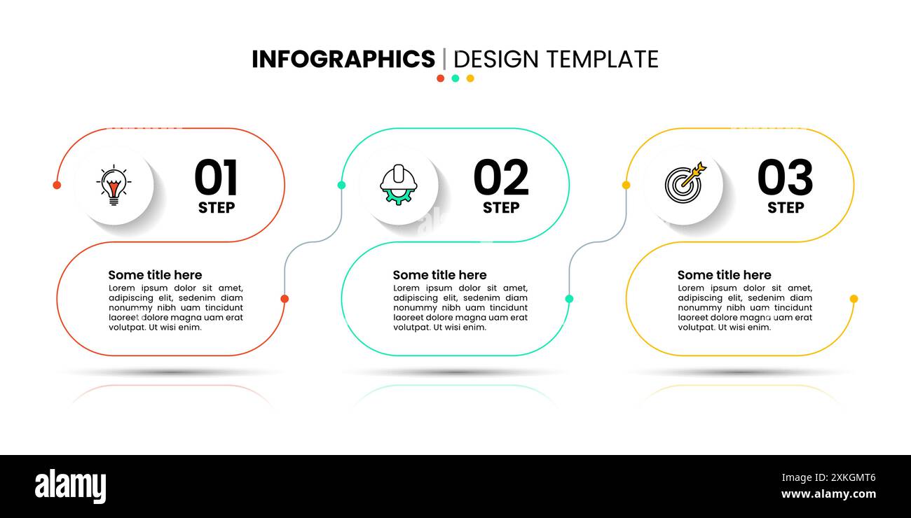 Infographic template with icons and 3 options or steps. Can be used for ...