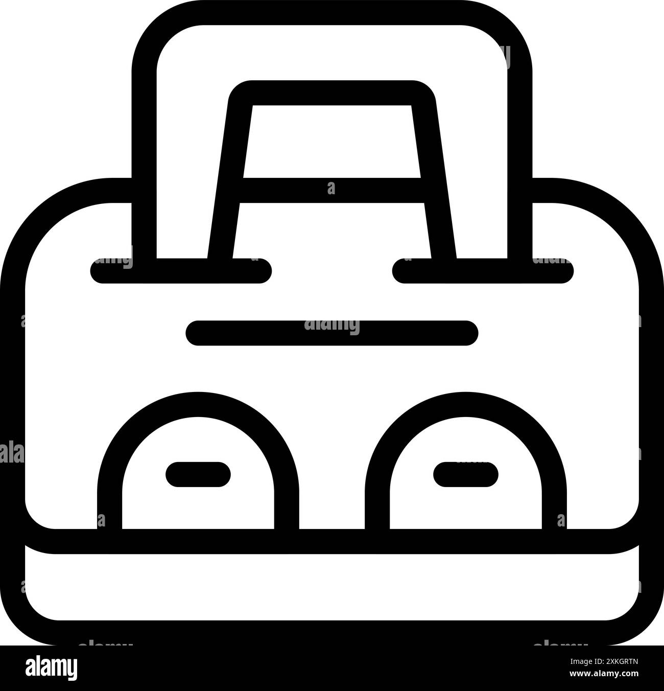 Lunch box with handle holding food container for work, simple black and ...