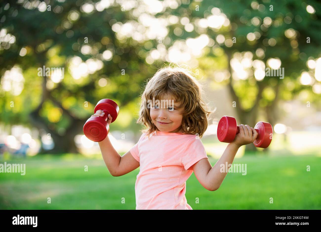 Child boy portrait muscle man hi-res stock photography and images - Alamy