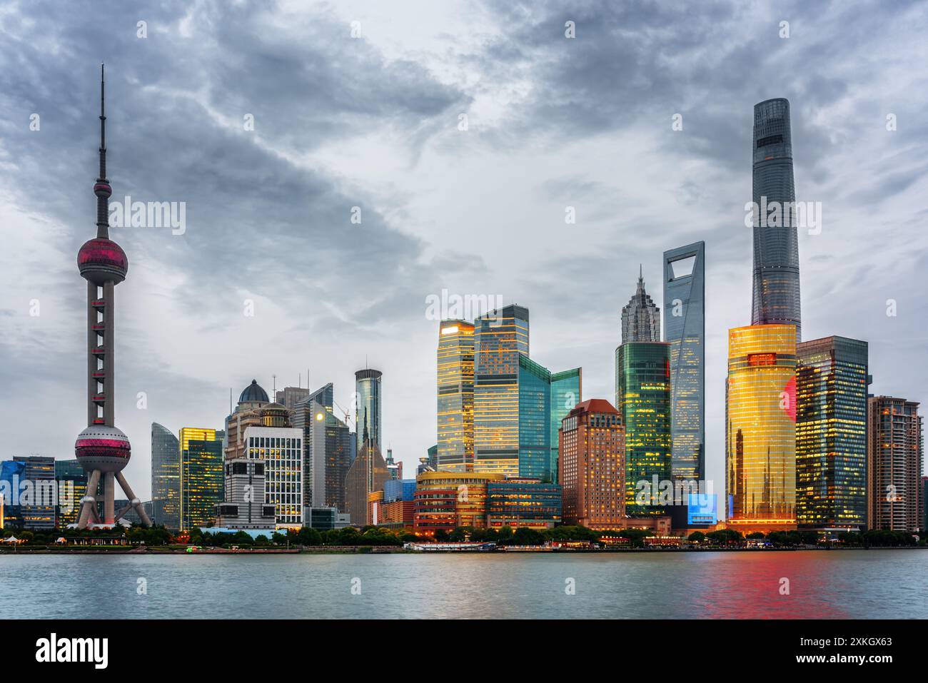 Evening view city in china hi-res stock photography and images - Alamy