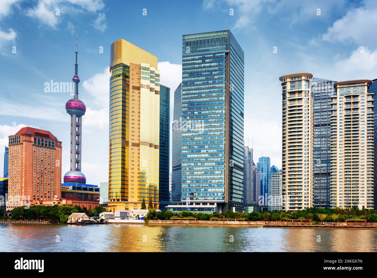 Skyscrapers in pudong as background hi-res stock photography and images ...