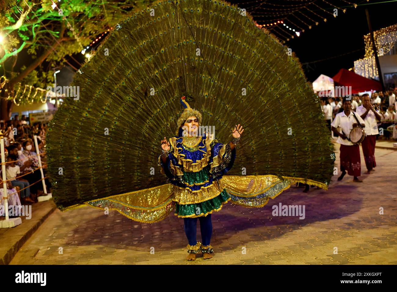 Katharagama, Sri Lanka. 21st July, 2024. A dancer performs during the ...