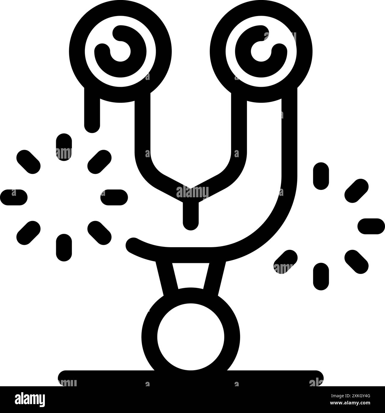 Line art icon of a robot balancing on a ball while juggling with light ...