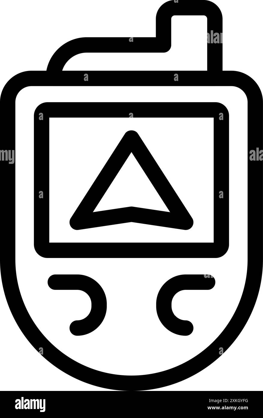 Gps device showing navigation arrow on screen, travel and location concept  Stock Vector Image \u0026 Art - Alamy, image size:876x1390