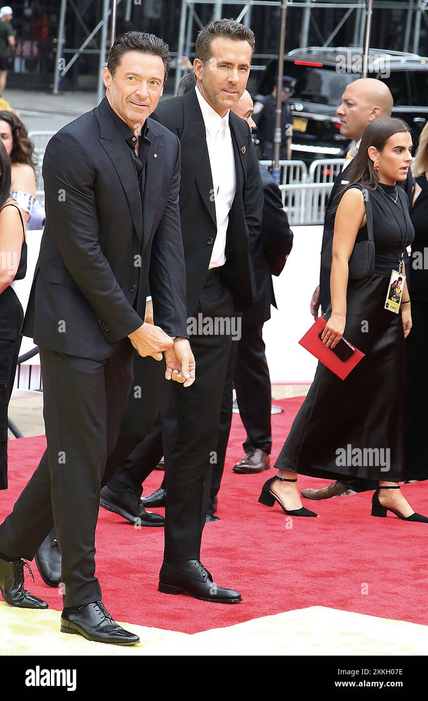 New York, NY, USA. 22nd July, 2024. Hugh Jackman and Ryan Reynolds 