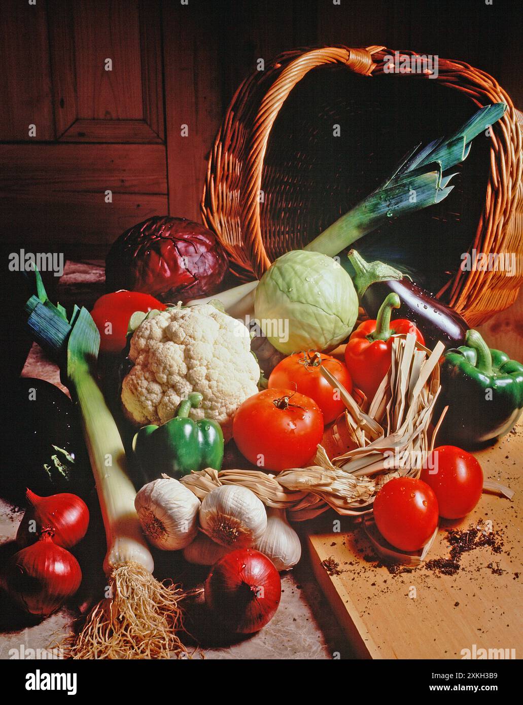 Still life. Food. Mixed raw vegetables. Stock Photo