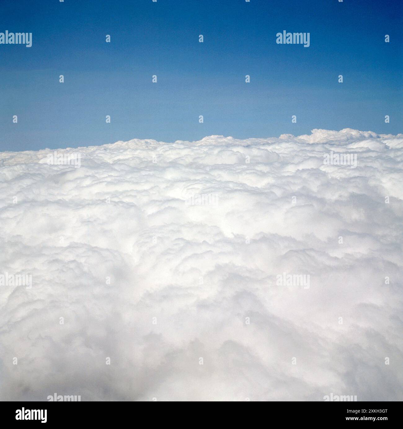 Blanket of clouds from above. Stock Photo
