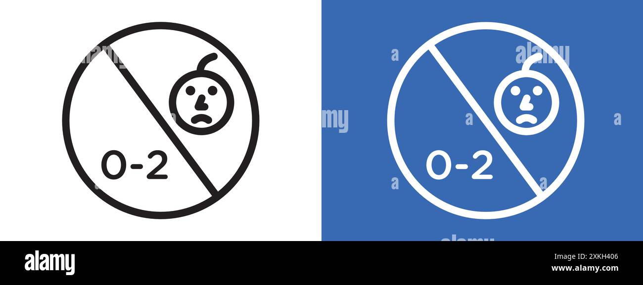 Age restriction sign for child icon logo sign vector outline in black ...