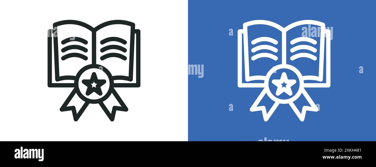 best seller book icon logo sign vector outline in black and white color ...
