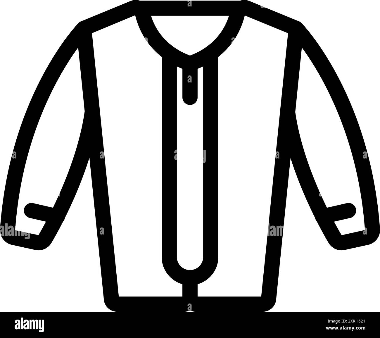 Formal wear long sleeve shirt with collar and pocket icon, clothes and ...