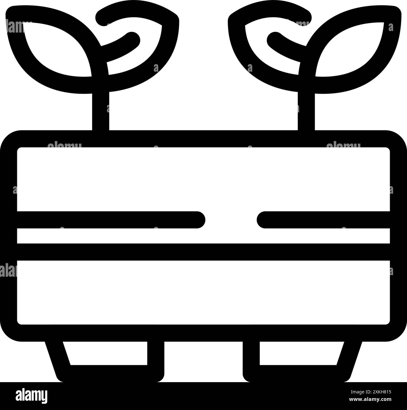 Icon of a smart pot growing two plants using hydroponics Stock Vector ...