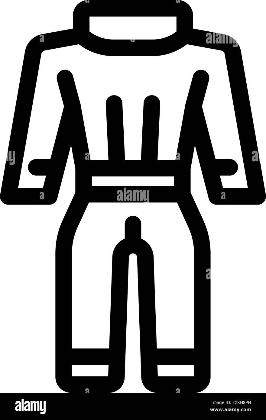 Simple line icon representing protective clothing for hazardous jobs