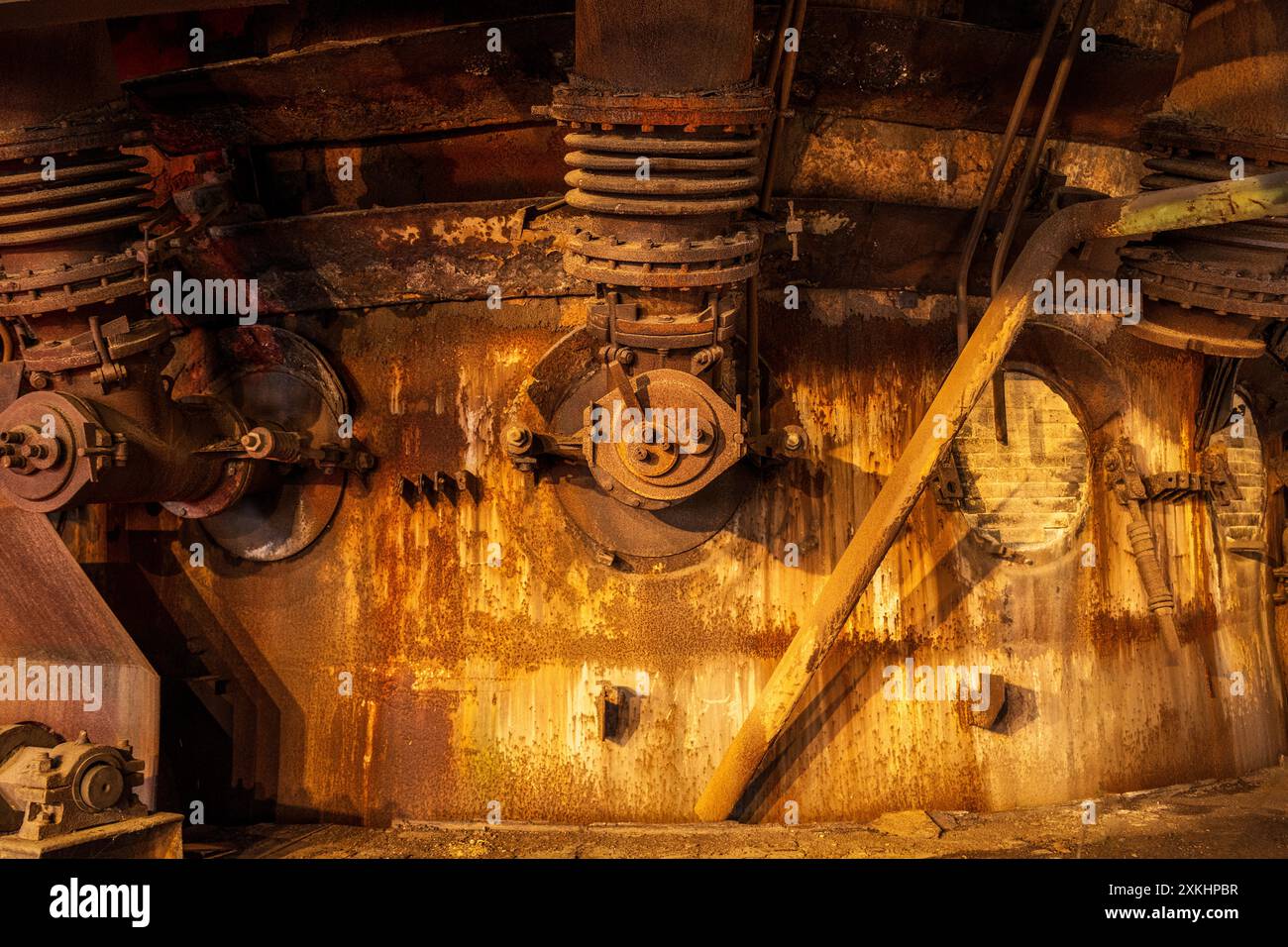 View of the old smelting furnaces in Völklingen Ironworks near Saarbrücken, Germany Stock Photo