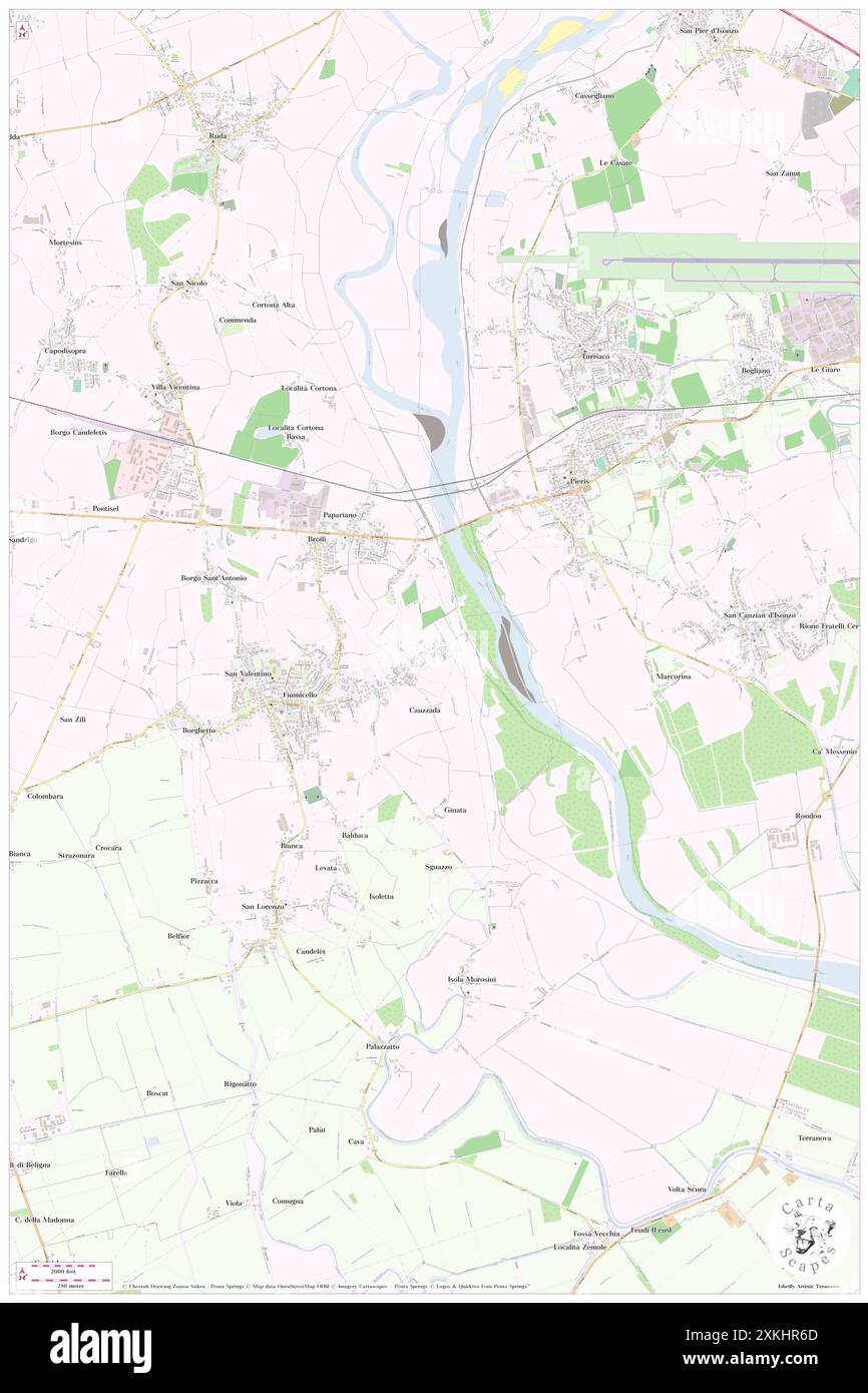 Bosco Isonzo, Udine, IT, Italy, Friuli Venezia Giulia, N 45 47' 44'', N 13 25' 39'', map, Cartascapes Map published in 2024. Explore Cartascapes, a map revealing Earth's diverse landscapes, cultures, and ecosystems. Journey through time and space, discovering the interconnectedness of our planet's past, present, and future. Stock Photo