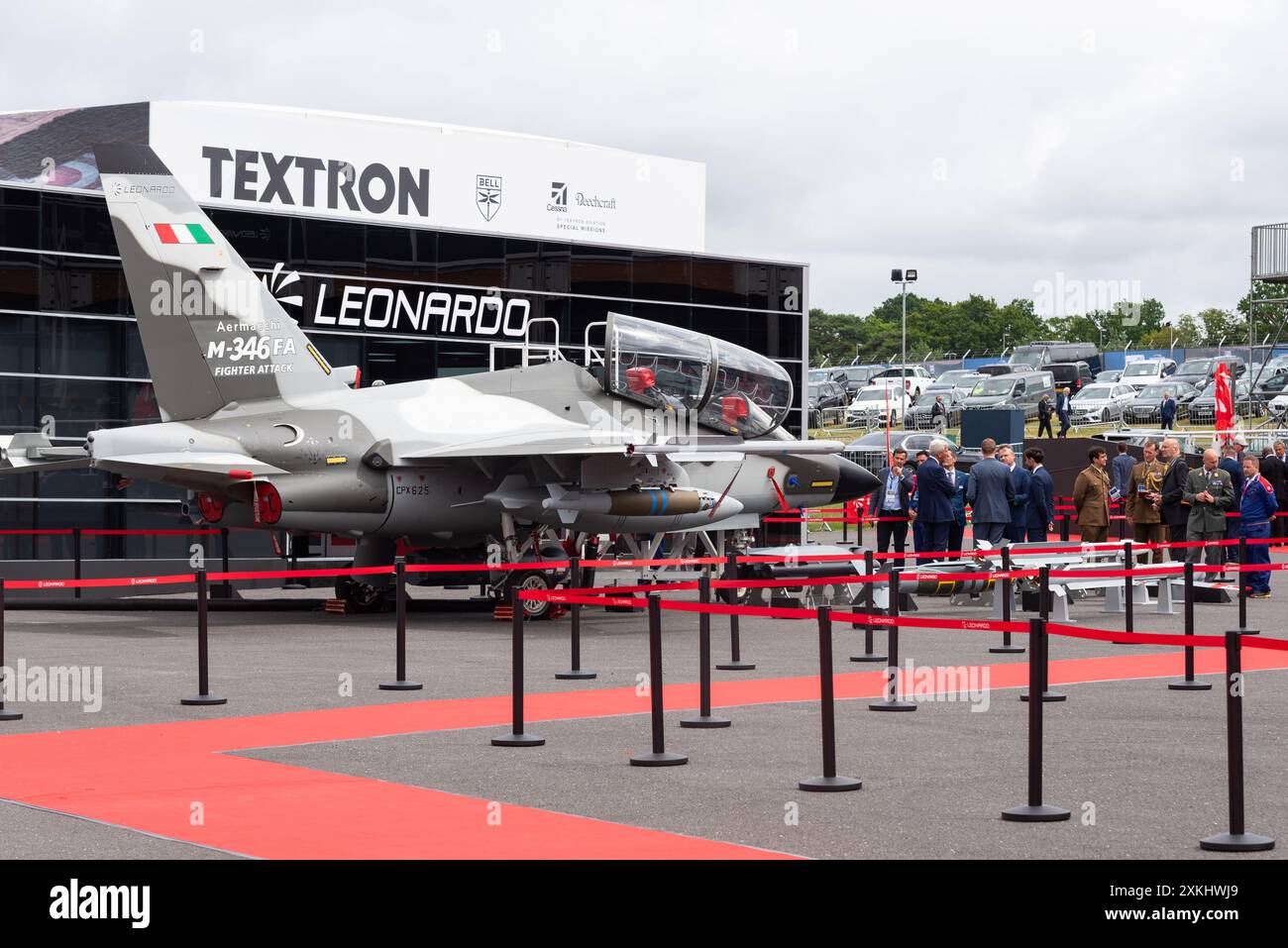 Leonardo, Aermacchi M346FA (Fighter Attack) aircraft on display at