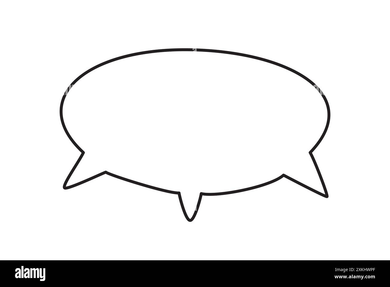 Hand drawn speech bubble isolated on white background Stock Vector ...