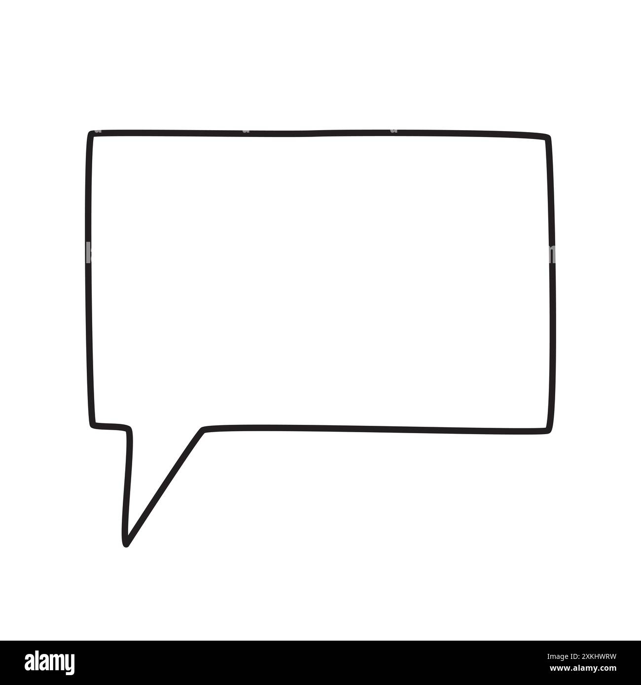 Hand drawn speech bubble isolated on white background Stock Vector ...