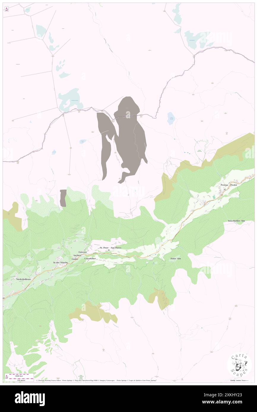 Monte Faden, Bolzano, IT, Italy, Trentino-Alto Adige, N 47 2' 18'', N 12 3' 56'', map, Cartascapes Map published in 2024. Explore Cartascapes, a map revealing Earth's diverse landscapes, cultures, and ecosystems. Journey through time and space, discovering the interconnectedness of our planet's past, present, and future. Stock Photo