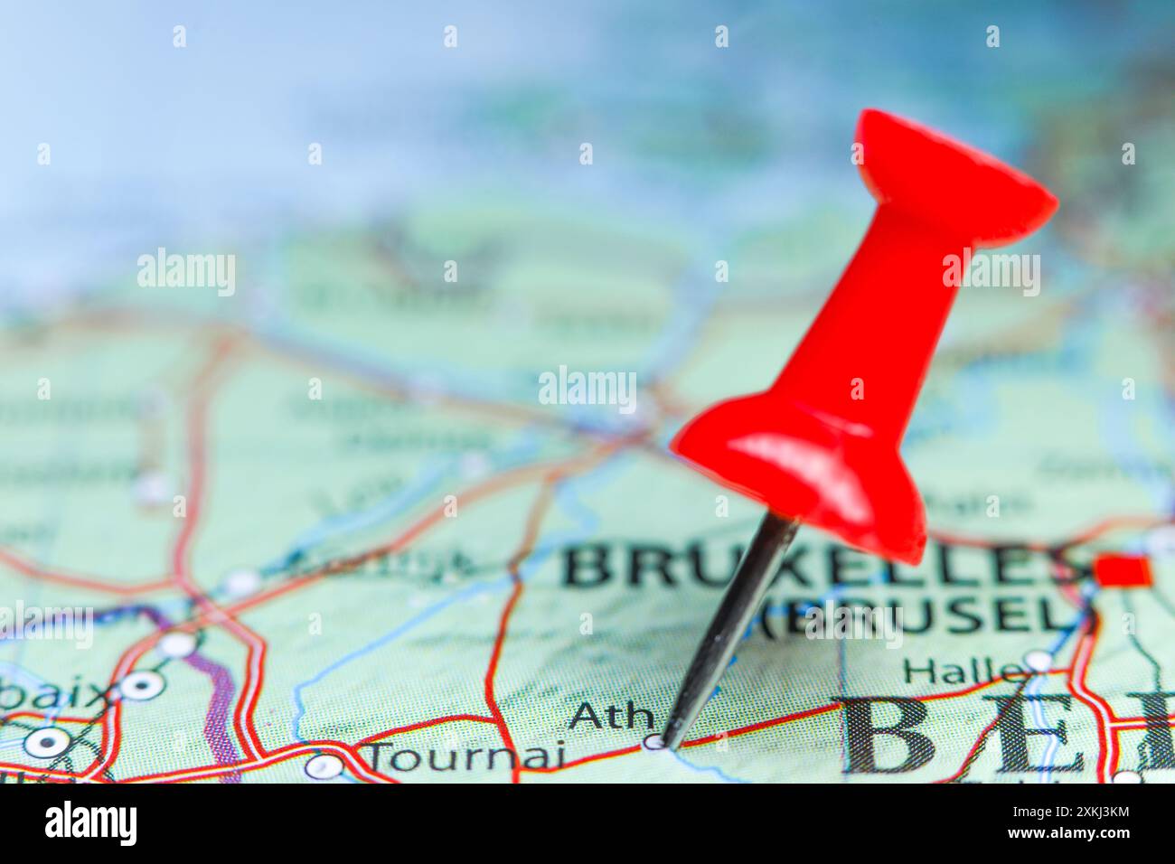 Ath Belgium Pin On Map Stock Photo Alamy ath-belgium-pin-on-map-stock-photo-alamy