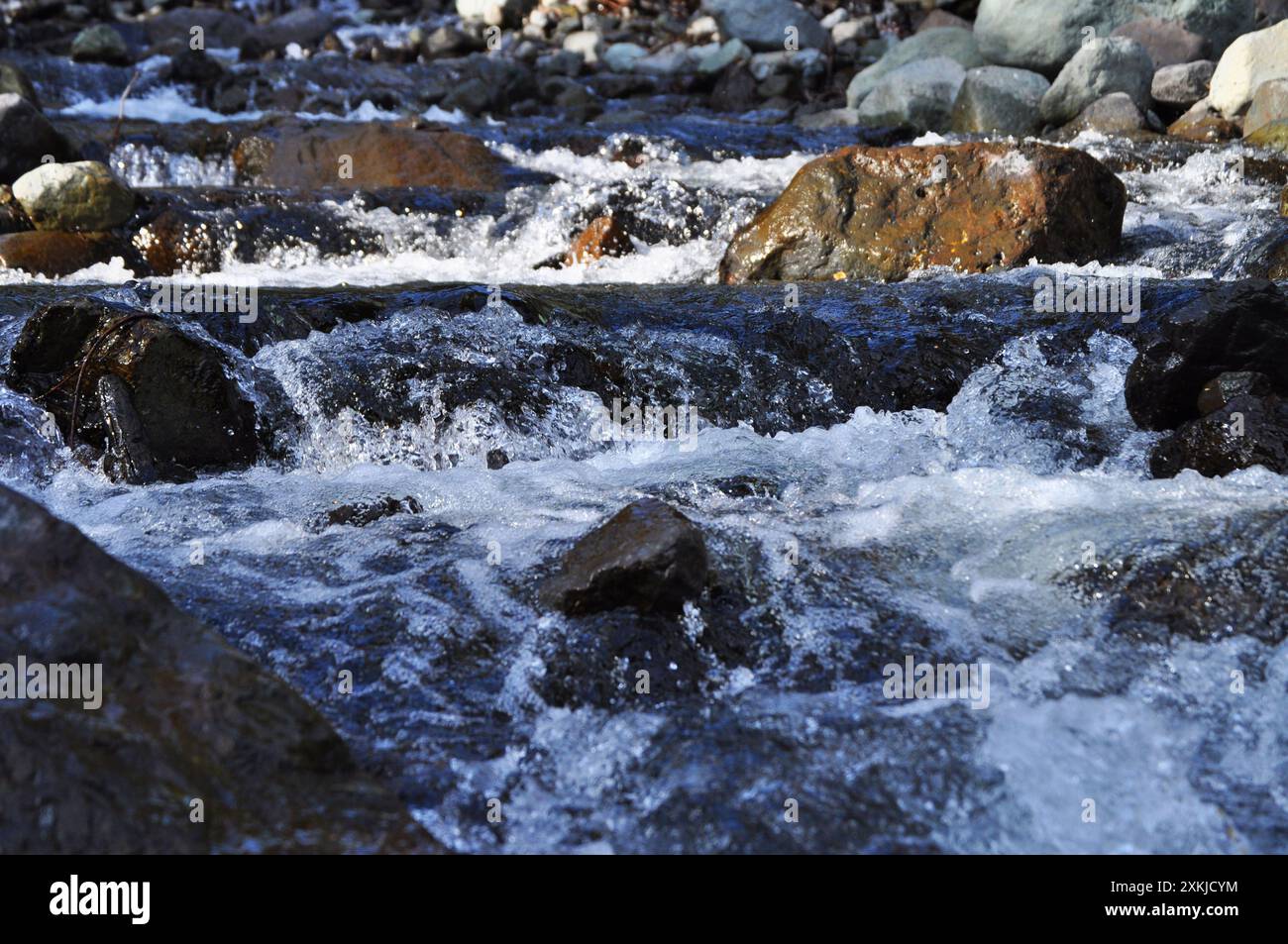 Water Flow From Rocks Rocks and river water flow Stock Photo - Alamy