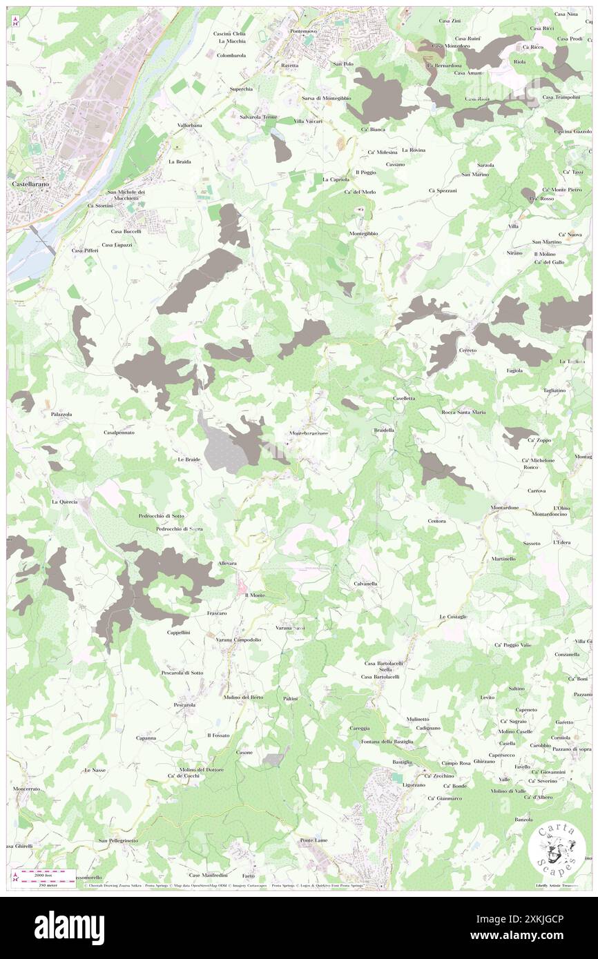 Montebaranzone, Provincia di Modena, IT, Italy, Emilia-Romagna, N 44 28' 39'', N 10 46' 29'', map, Cartascapes Map published in 2024. Explore Cartascapes, a map revealing Earth's diverse landscapes, cultures, and ecosystems. Journey through time and space, discovering the interconnectedness of our planet's past, present, and future. Stock Photo