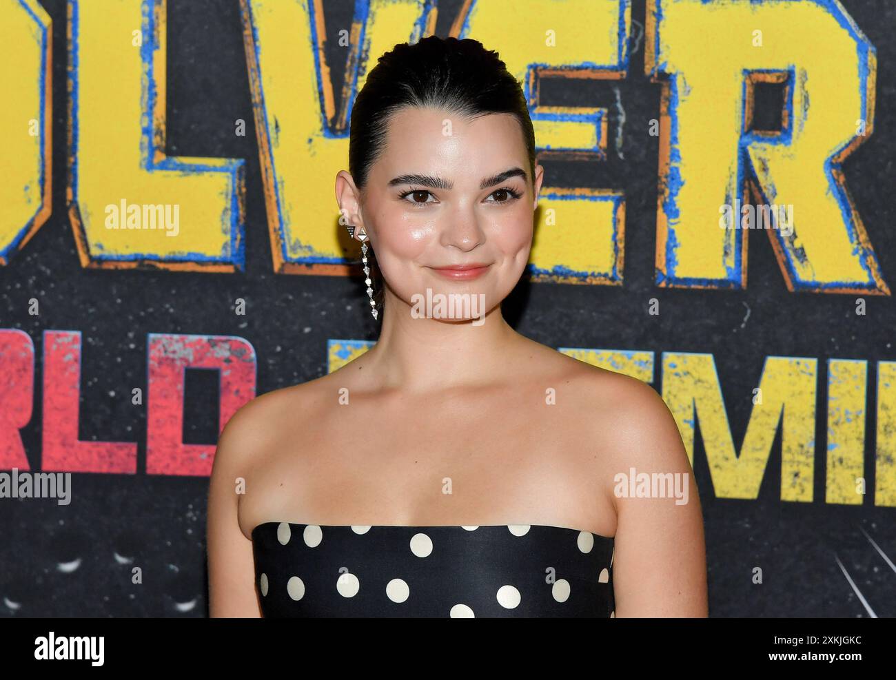 Brianna Hildebrand attends the world premiere of Marvel Studios