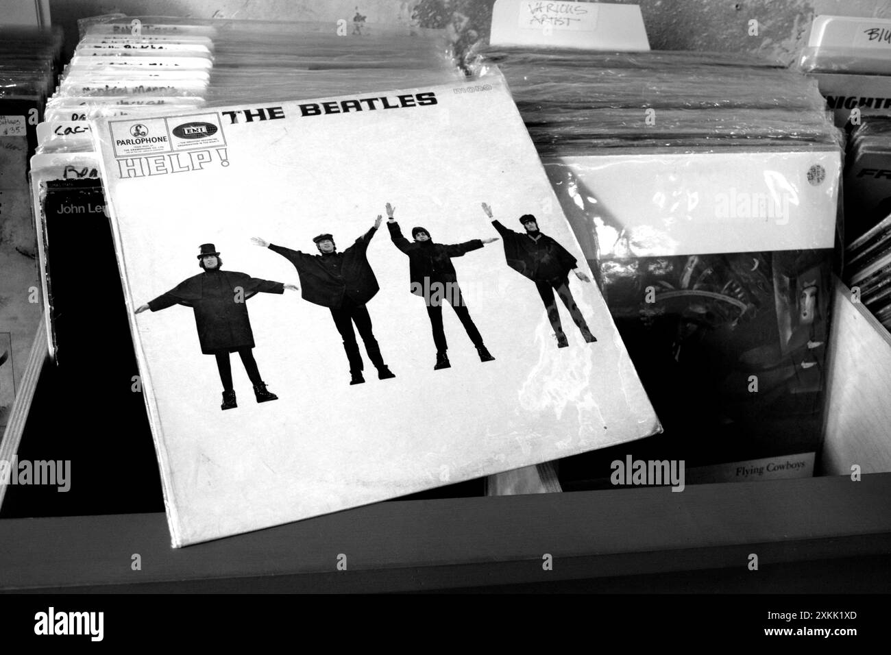 Beatles help album Black and White Stock Photos & Images - Alamy