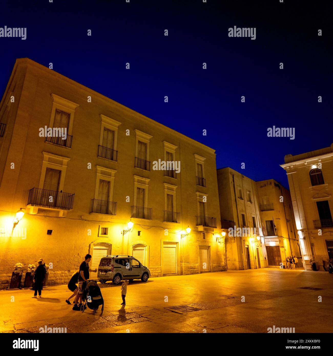BARI, ITALY - MAY 11, 2024: Night photo of old town of city of Bari ...