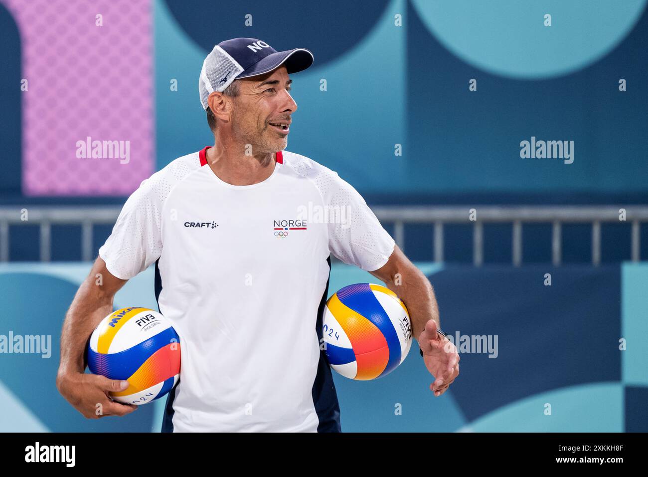 Jetmund Berntsen, coach of, Norway. , . at a Beach Volleyball training ...