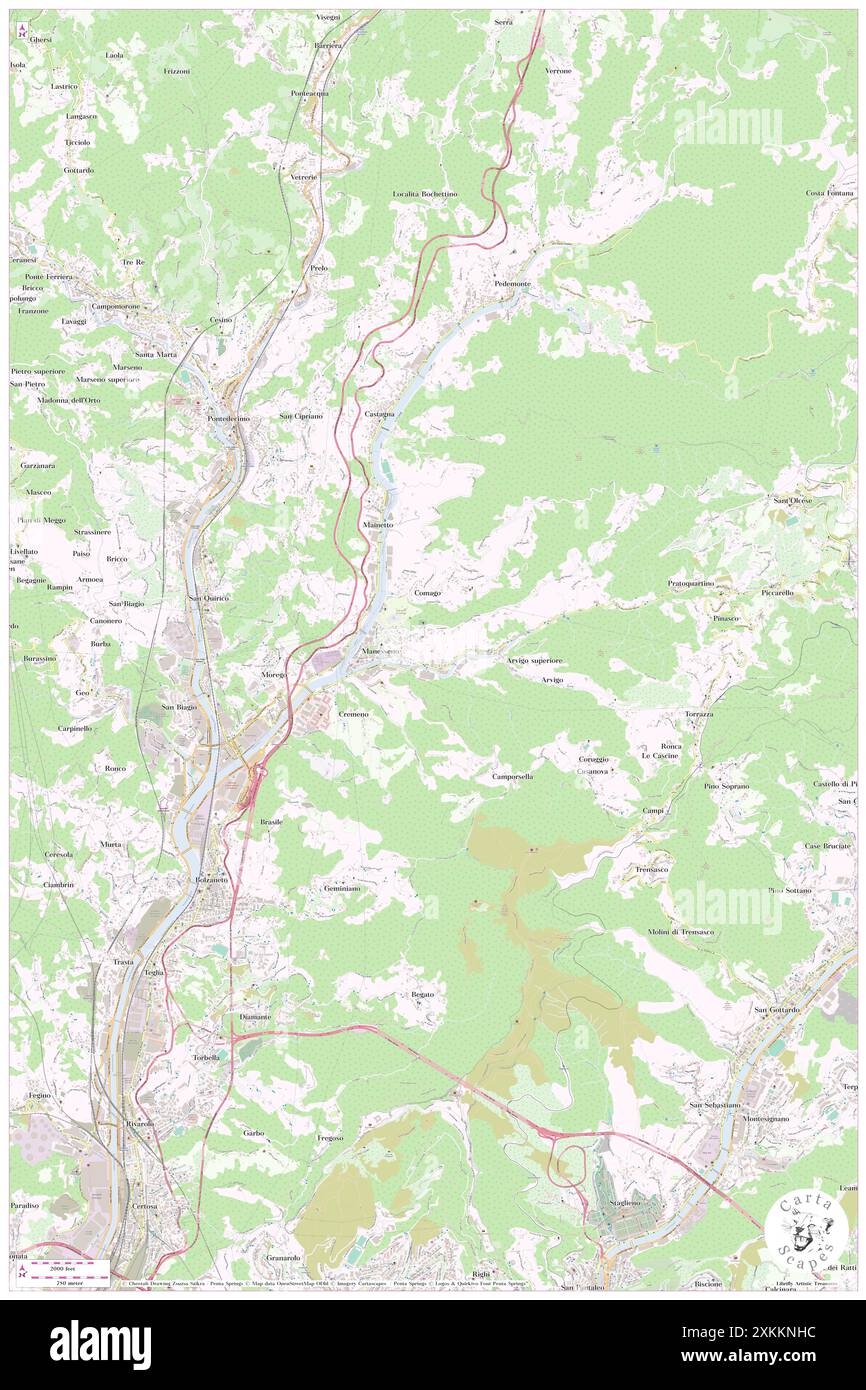 Manesseno, Provincia di Genova, IT, Italy, Liguria, N 44 28' 41'', N 8 55' 40'', map, Cartascapes Map published in 2024. Explore Cartascapes, a map revealing Earth's diverse landscapes, cultures, and ecosystems. Journey through time and space, discovering the interconnectedness of our planet's past, present, and future. Stock Photo