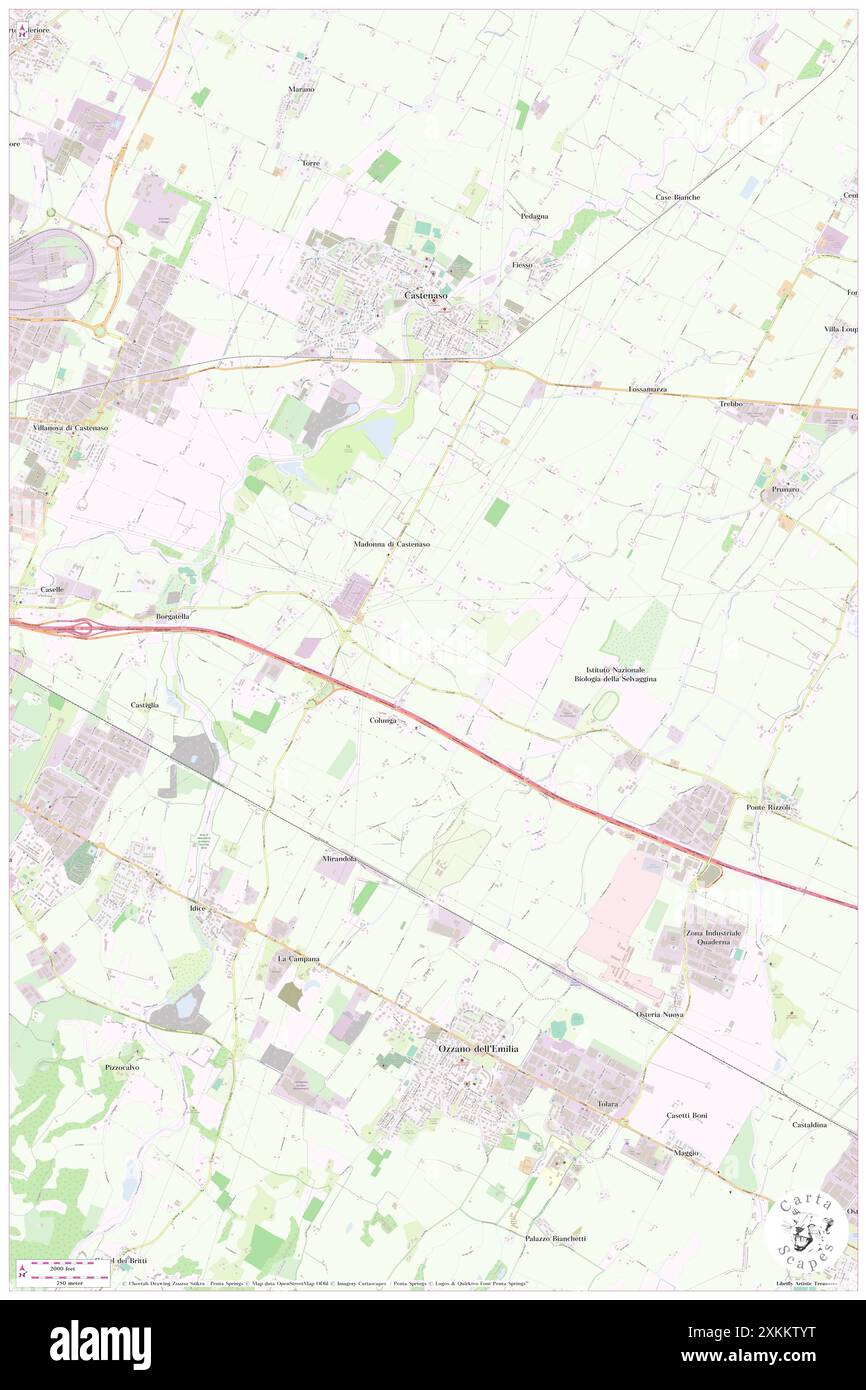 Ca Morati, Bologna, IT, Italy, Emilia-Romagna, N 44 28' 43'', N 11 28' 14'', map, Cartascapes Map published in 2024. Explore Cartascapes, a map revealing Earth's diverse landscapes, cultures, and ecosystems. Journey through time and space, discovering the interconnectedness of our planet's past, present, and future. Stock Photo