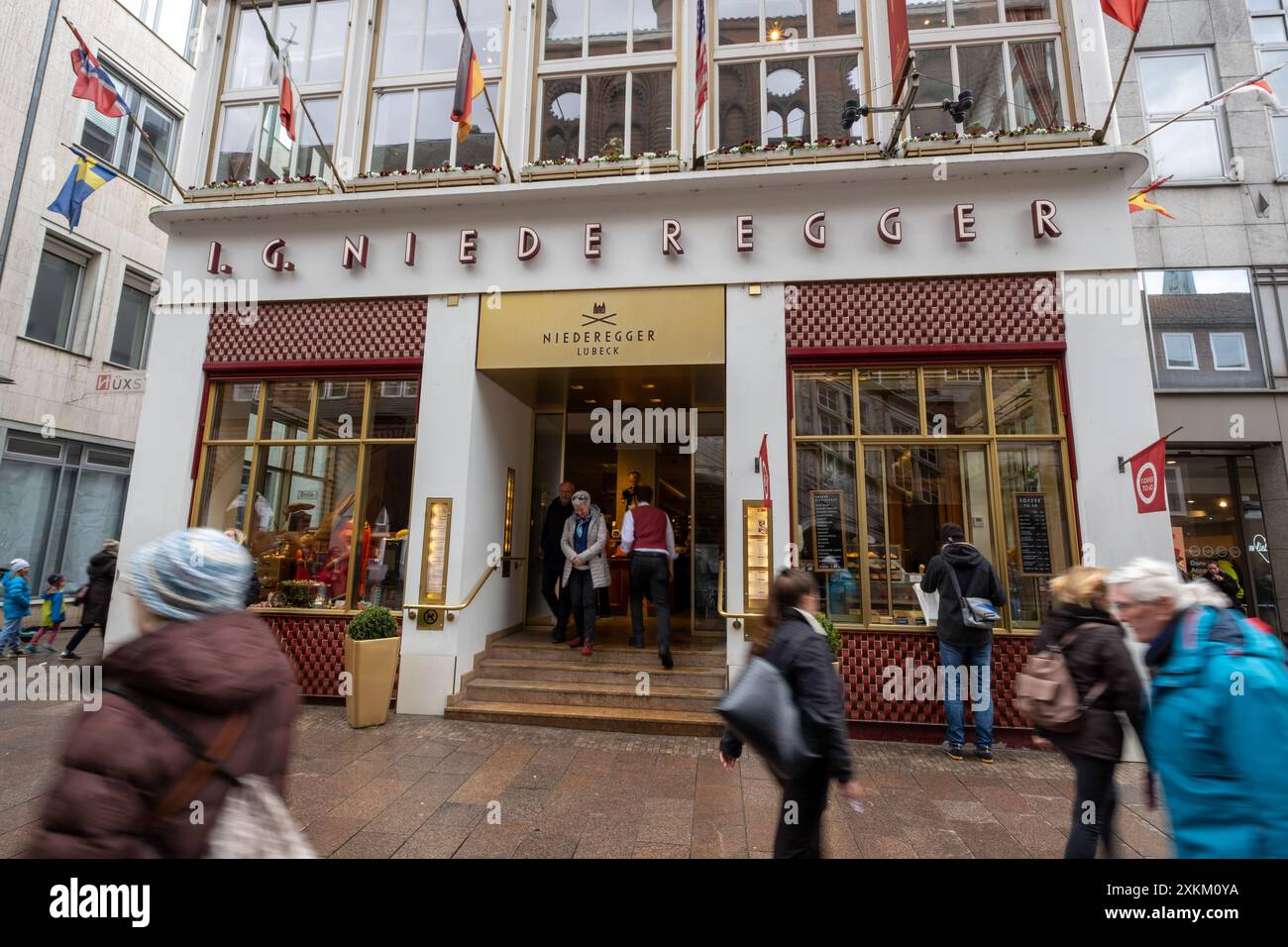 02.04.2024, Germany, Schleswig-Holstein, Luebeck - CafÈ Niederegger of the traditional Niederegger brand, famous for Luebeck marzipan. 00A240402D062CA Stock Photo