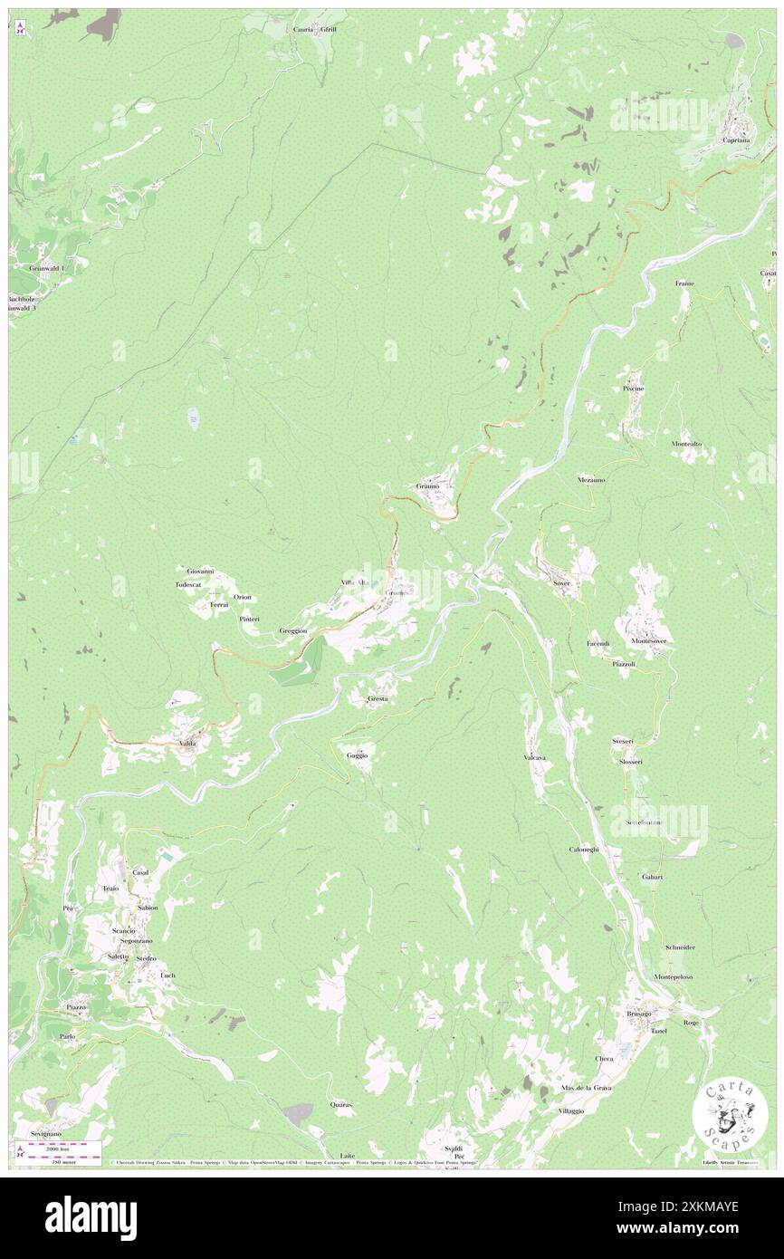 Grumes, Provincia autonoma di Trento, IT, Italy, Trentino-Alto Adige, N 46 13' 16'', N 11 17' 36'', map, Cartascapes Map published in 2024. Explore Cartascapes, a map revealing Earth's diverse landscapes, cultures, and ecosystems. Journey through time and space, discovering the interconnectedness of our planet's past, present, and future. Stock Photo