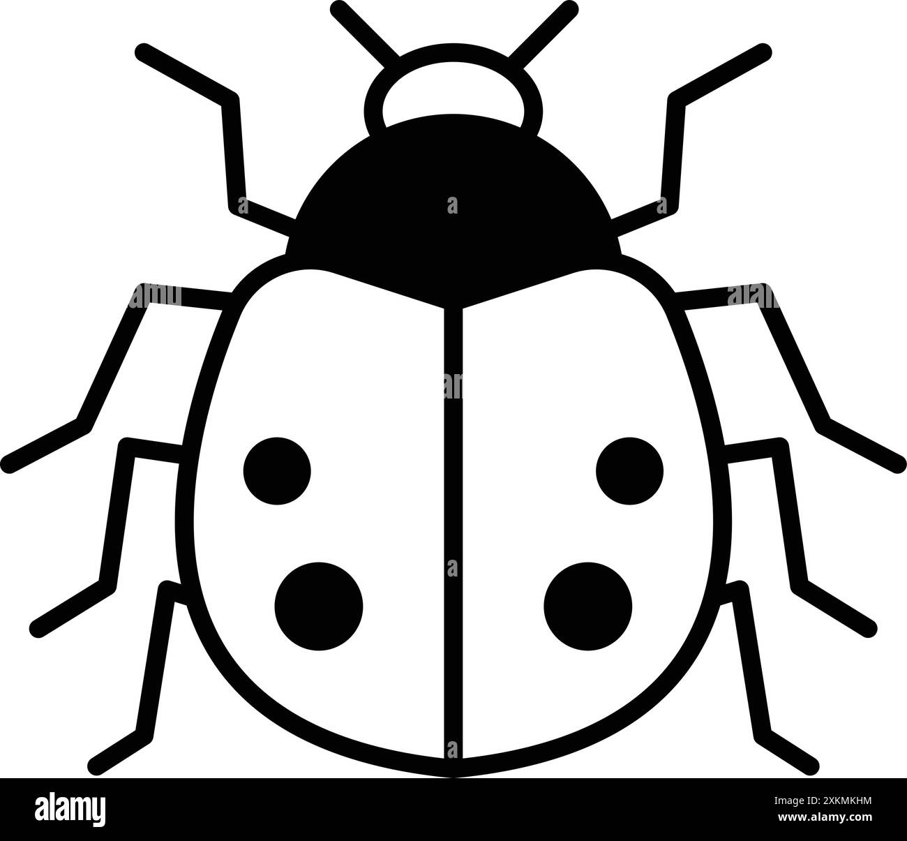 Ladybug line art hi-res stock photography and images - Alamy
