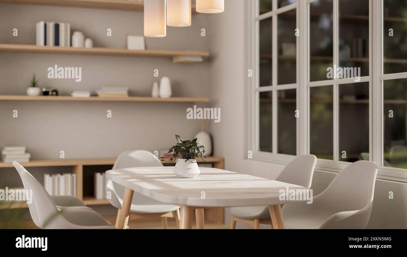 3d render dining table hi-res stock photography and images - Alamy