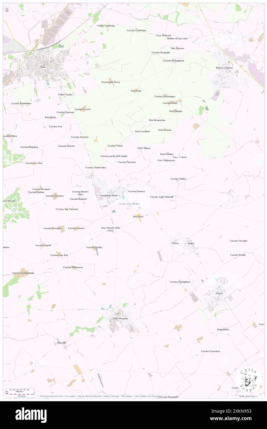 Castagnole Piemonte, Torino, IT, Italy, Piedmont, N 44 53' 53'', N 7 33' 58'', map, Cartascapes Map published in 2024. Explore Cartascapes, a map revealing Earth's diverse landscapes, cultures, and ecosystems. Journey through time and space, discovering the interconnectedness of our planet's past, present, and future. Stock Photo