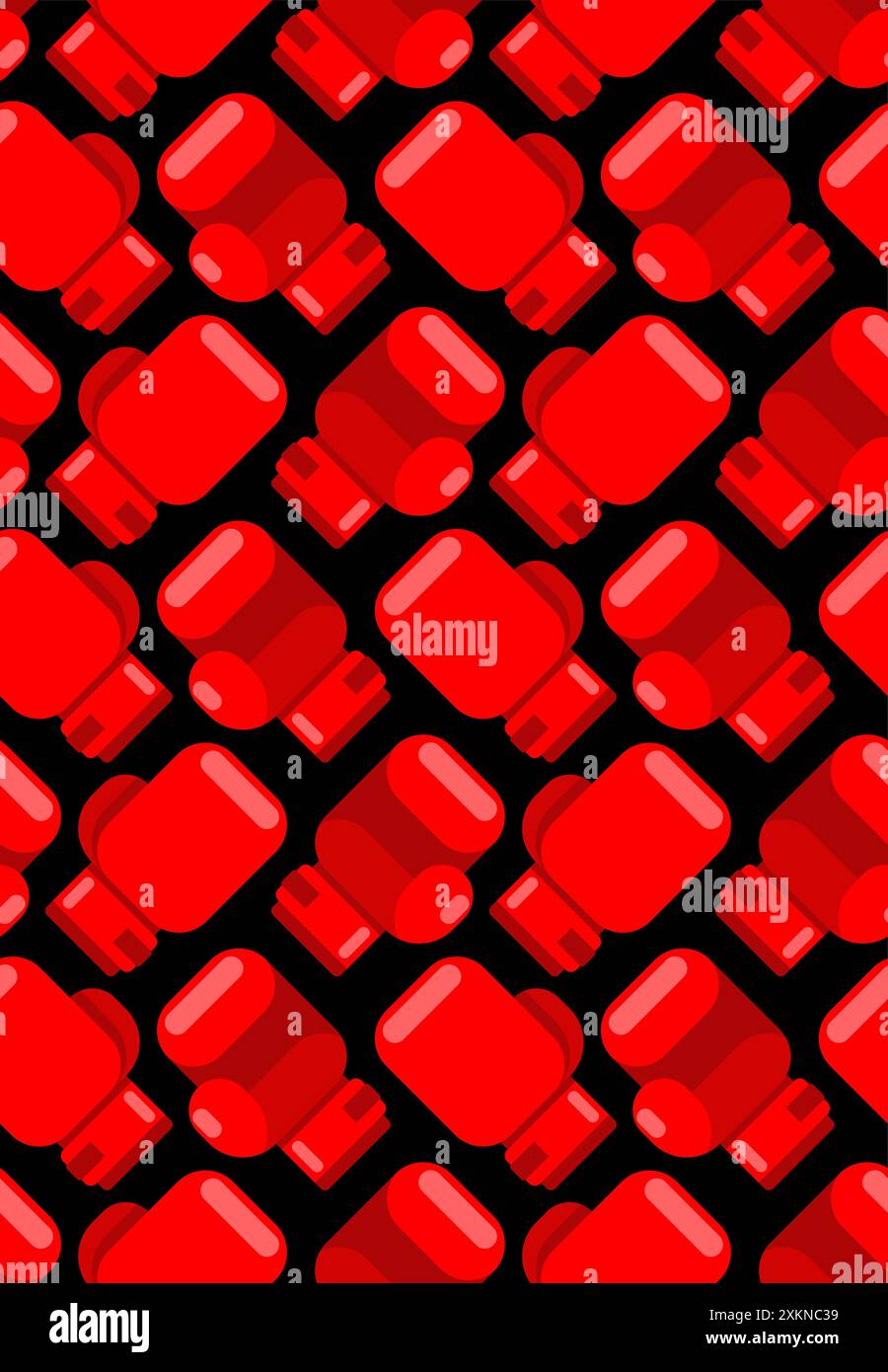 Boxing glove pattern seamless. boxing accessory background. Boxer uniform texture Stock Vector