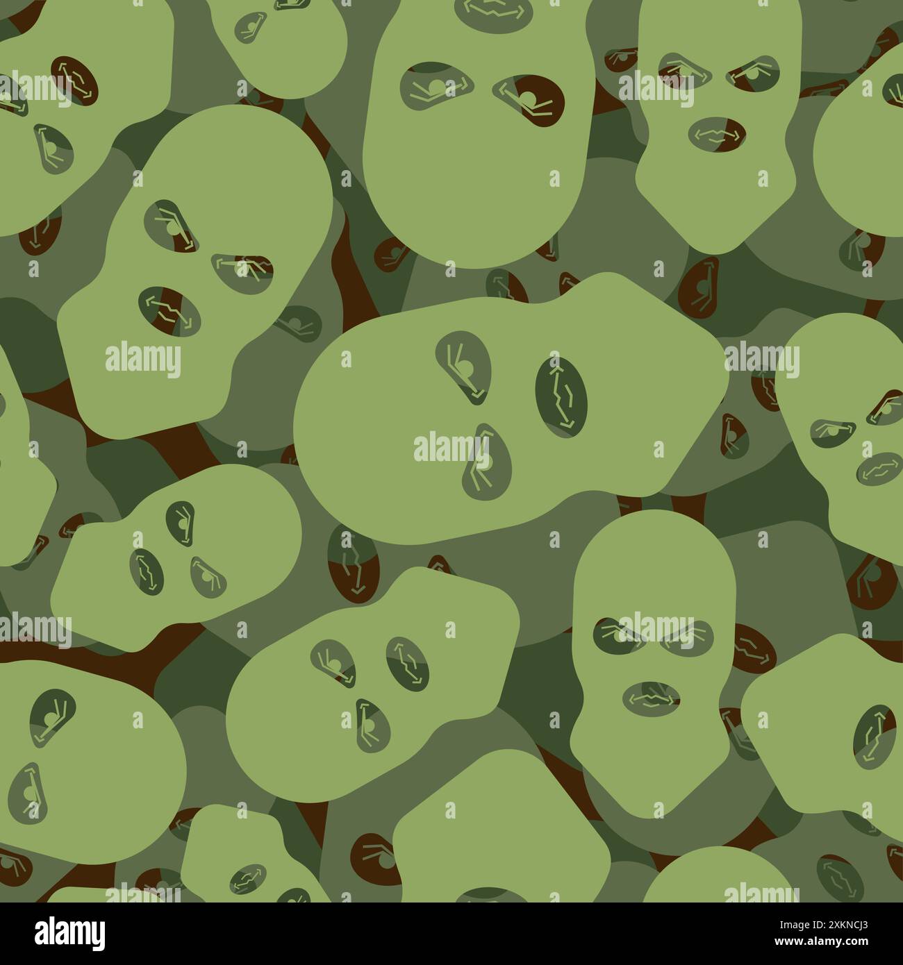 Balaclava Army pattern seamless. Fraudster face in mask Military ...