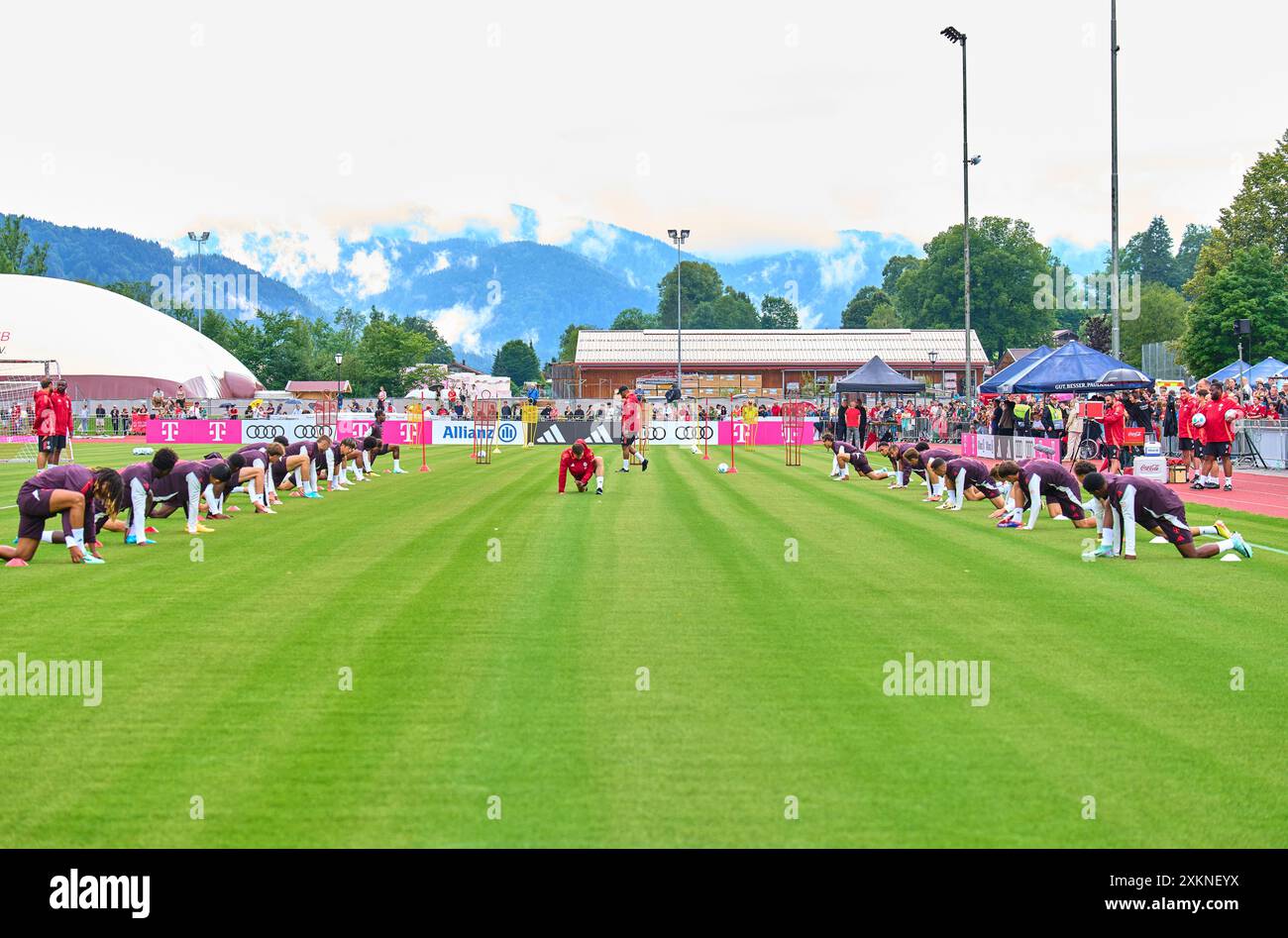 Rottach Egern, Germany. 22nd July, 2024. FCB team at the FC BAYERN MueNCHEN Training Camp 1.German Soccer League, in Rottach-Egern, Tegernsee, July 22, 2024 Season 2024/2025, FCB, Photographer: ddp images/star-images Credit: ddp media GmbH/Alamy Live News Stock Photo