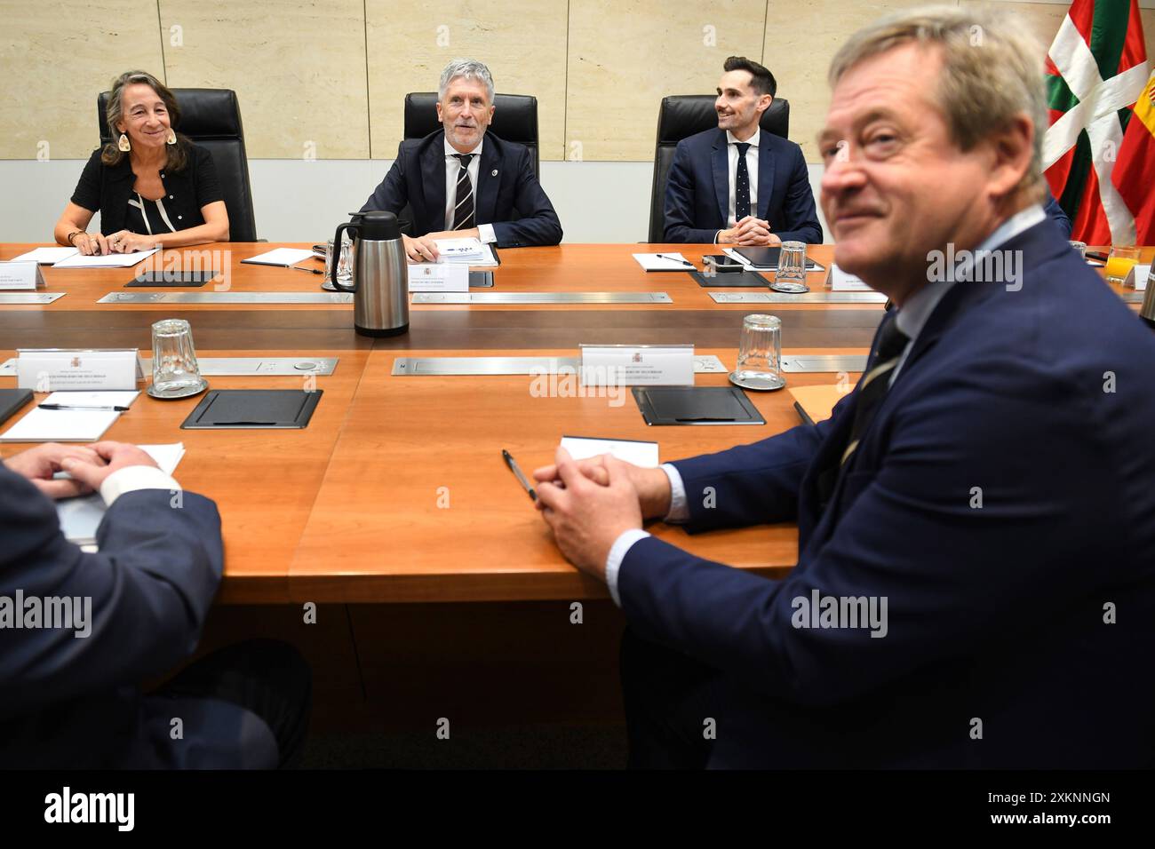 Basque Country Government (L-R) The Government Delegate in the Basque Country, Marisol Garmendia ...