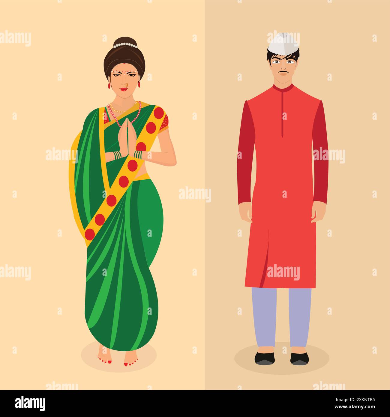 Marathi couple traditional dress best sale